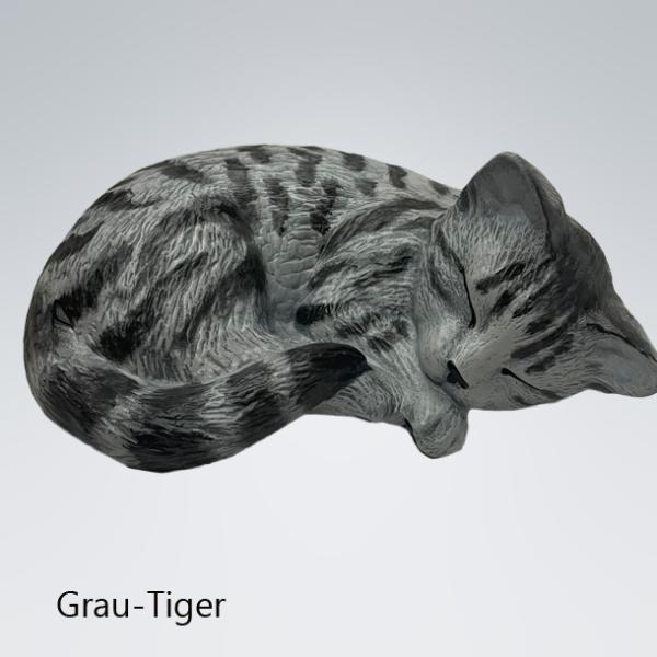 LK0118 Katzenurne Acryl Grau-Tiger